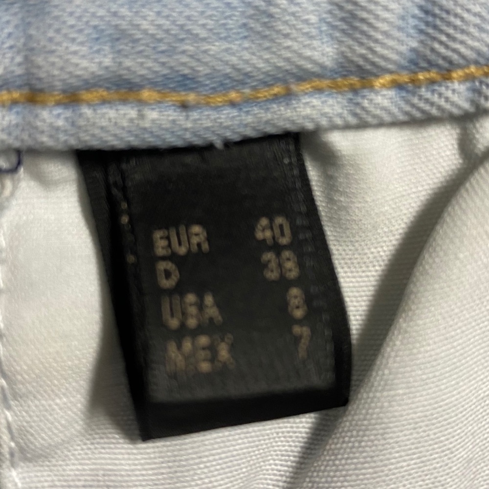 MNG Blue Jean Light Rinse Cuffed Denim Shorts USA8 - Picture 9 of 11